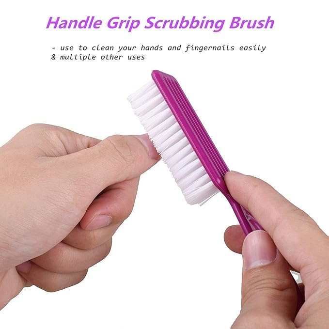 6Pcs Nail Brush for Cleaning Fingernails, Handle Grip Cleaning Brush for Nail