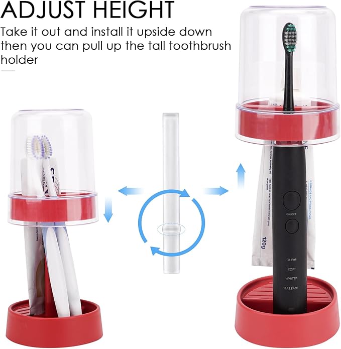 Height Adjustable Toothbrush Holder
