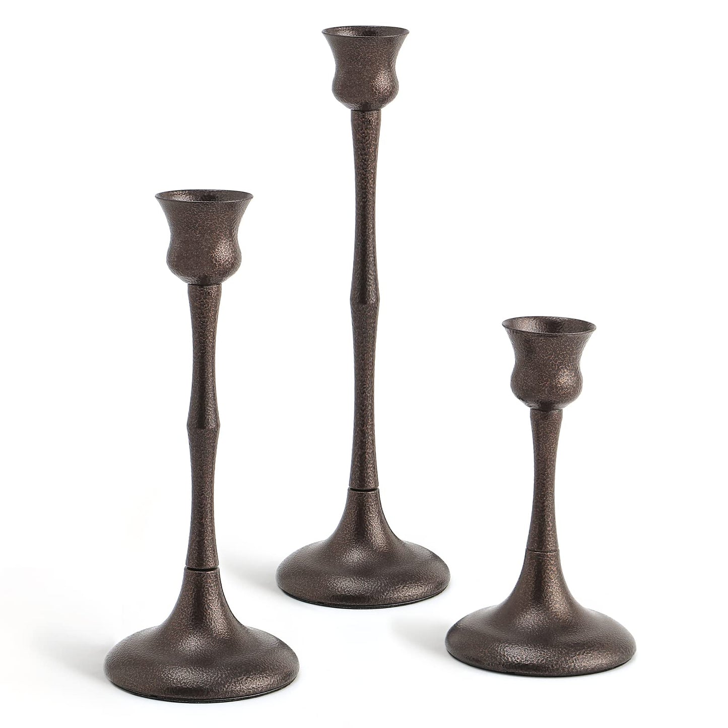 Candle Stick Candle Holder Set of 3 Metal Candlestick Holders Candle Stand Taper Candle Holders for Table Centerpiece Fireplace Mantle Decor, Ideal Gift for Wedding Thanksgiving Christmas Housewarming