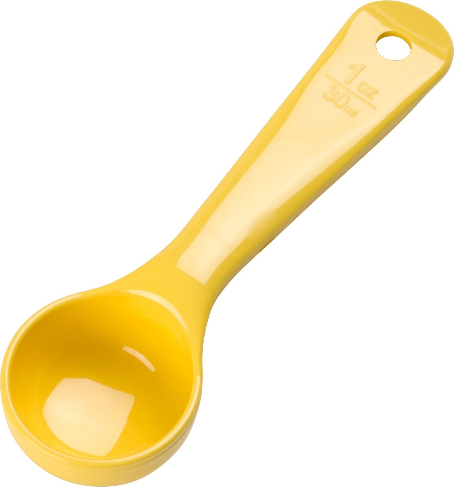 Carlisle FoodService Products 492104 Measure Miser Solid Measuring Spoon with Short Handle, 1 Ounce, Yellow