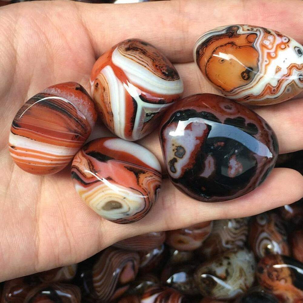 Banded Lace Agate Worry Stones, Natural Healing Crystals, Reiki Palm Stones for Meditation Yoga Relaxation Anxiety Relief Home Decor Madagascar Collection Gift 0.5 Pound
