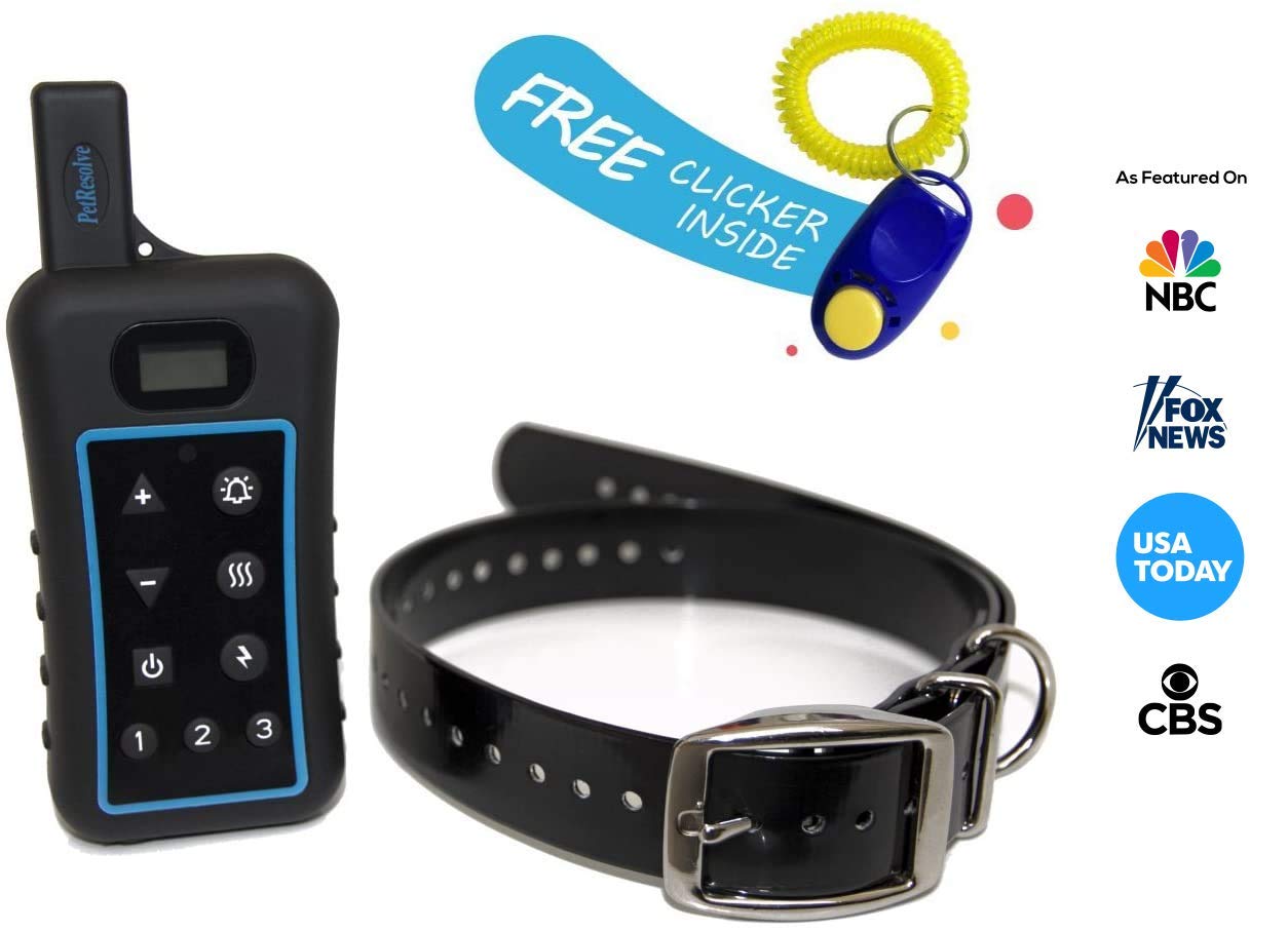 Dog Training Collar with Remote - 3960Ft, Hunting Standard, Removable Shock, LED Light, Vibrate, Anti Bark, Beep Mode, Rechargeable Waterproof E Collar for All Dogs Over 15lbs
