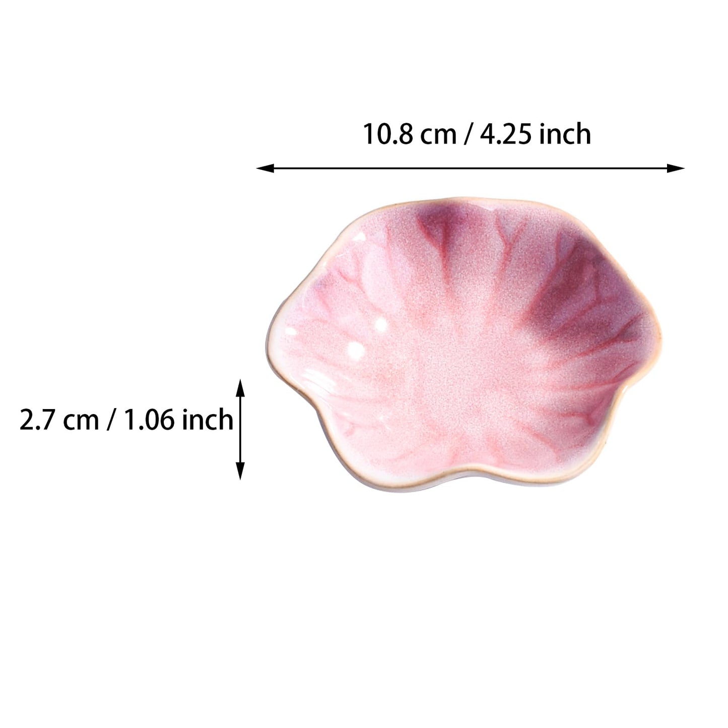 Whitenesser Pink Ceramic Dipping Bowls Set of 6, 4.25-Inch Small Sauce Dishes, Nordic Style Pastel Pink Prep Bowls for Condiments, Sushi, and Soy Sauce, Modern Decorative Mini Ramekins for Kitchen