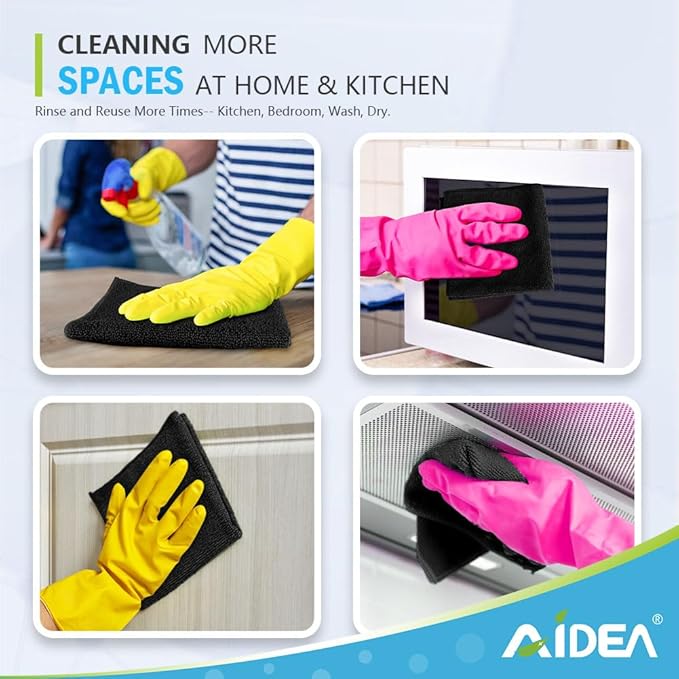 AIDEA Microfiber Cleaning Cloth-150PK, Soft Microfiber Towels