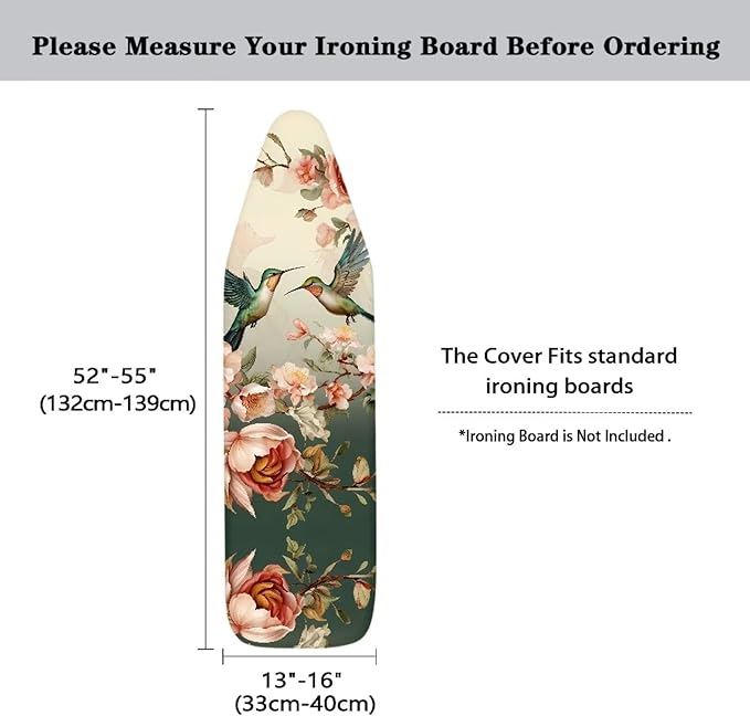 Hummingbird Floral Ironing Board Cover