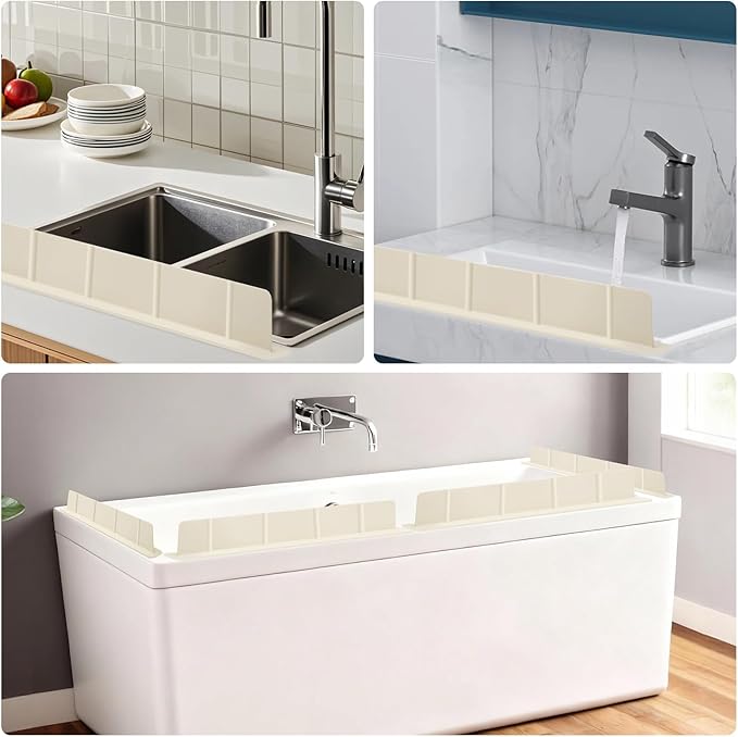 EEEKit Silicone Kitchen Sink Splash Guard, Sink Splash Protector