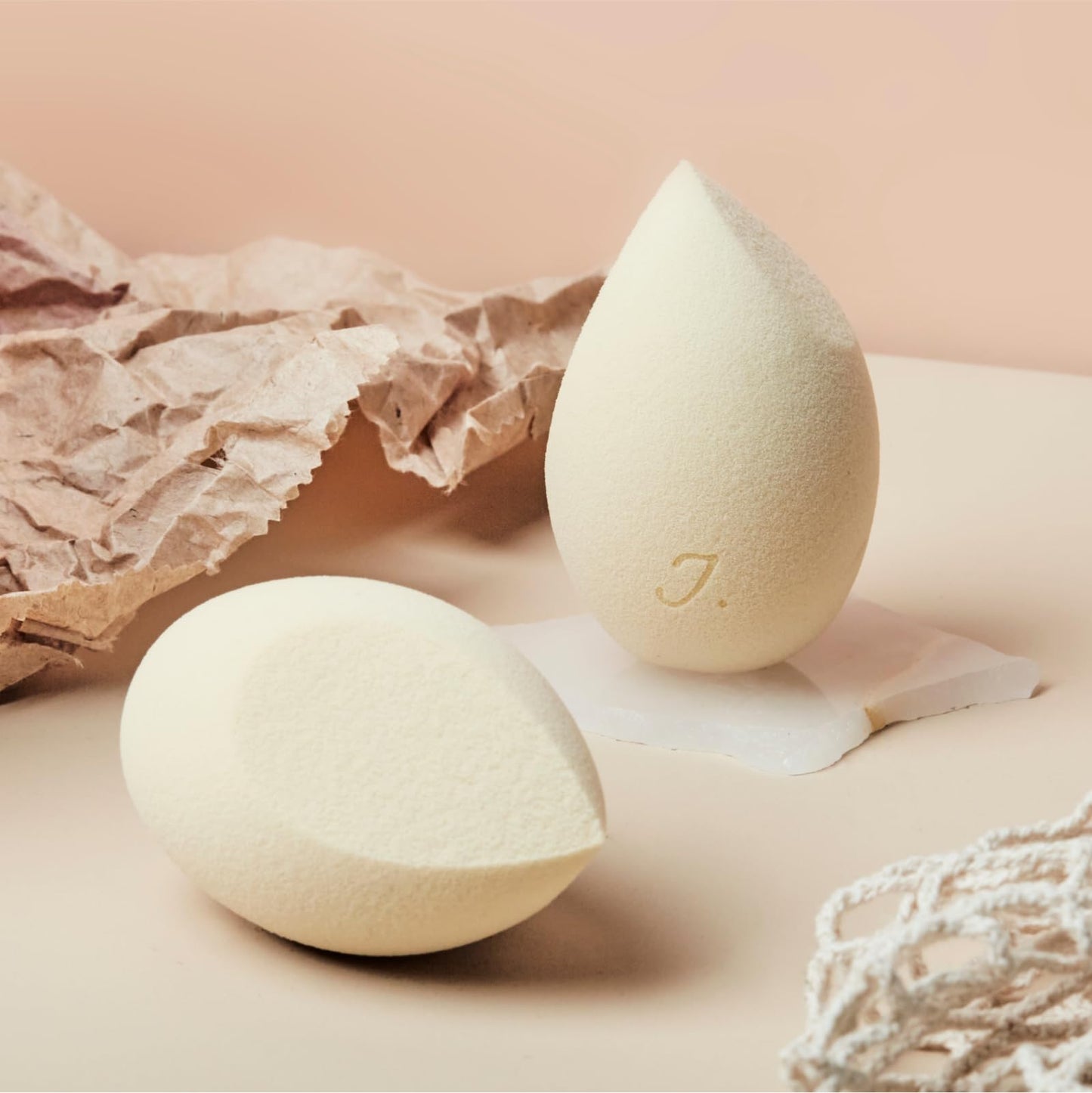 JUNO & Co. Microfiber Makeup Sponge, Dual Layer Technology for Full Coverage Flawless Makeup Blender for Foundation, Powder and Cream (Velvet Style and Blue Color)