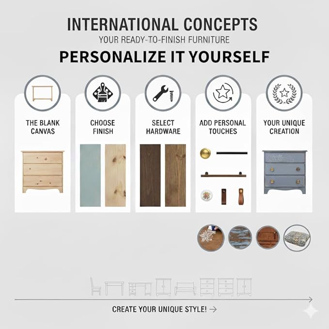 IC International Concepts, Shaker Bookcase