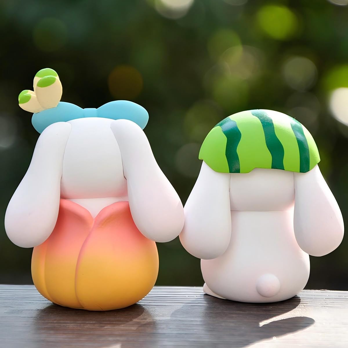 GGJQQDM Cosplay Rabbit Figure Set Cute Anime Desktop Decoration Ornament Kawaii Anime Figure Fan Birthday Gift Collection 1.6x2.2IN (6PCS)