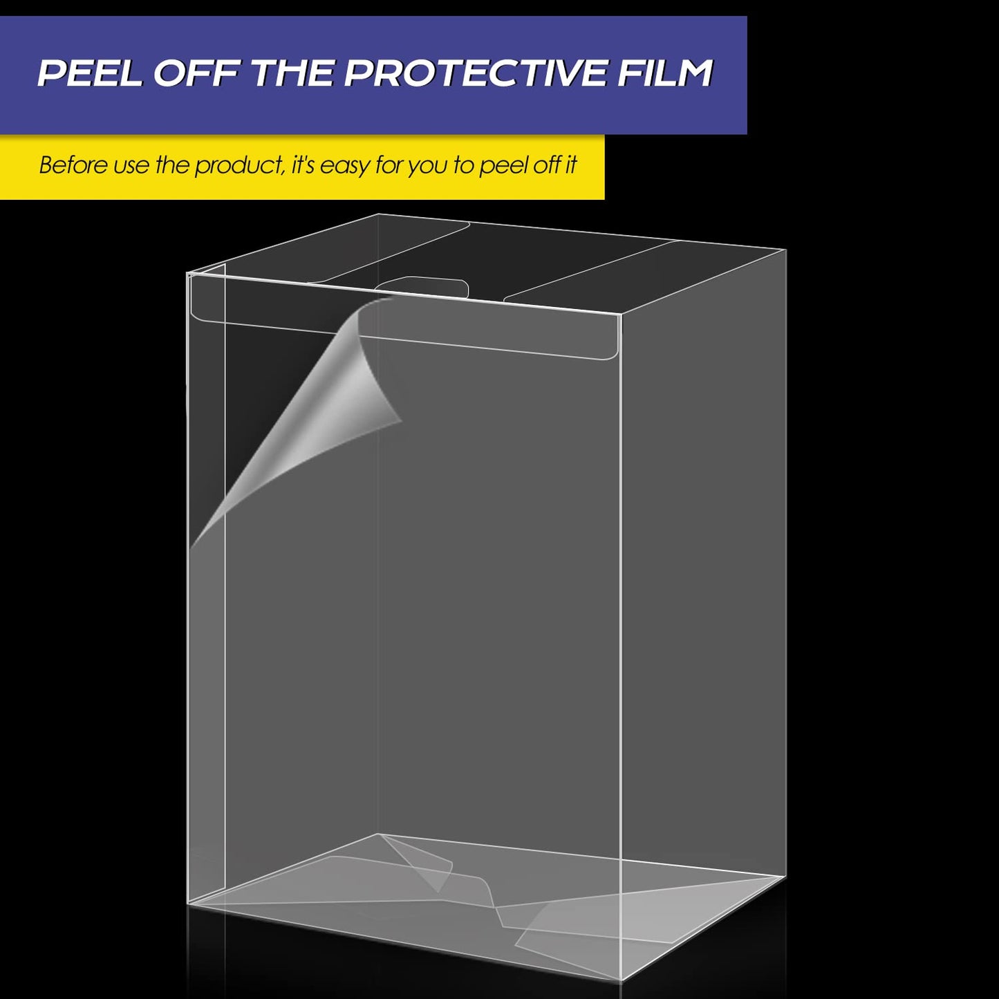 100 Pack Clear Protectors Case Compatible with Funko, 4" Pop Figures, Strong Thick Plastic Protectors