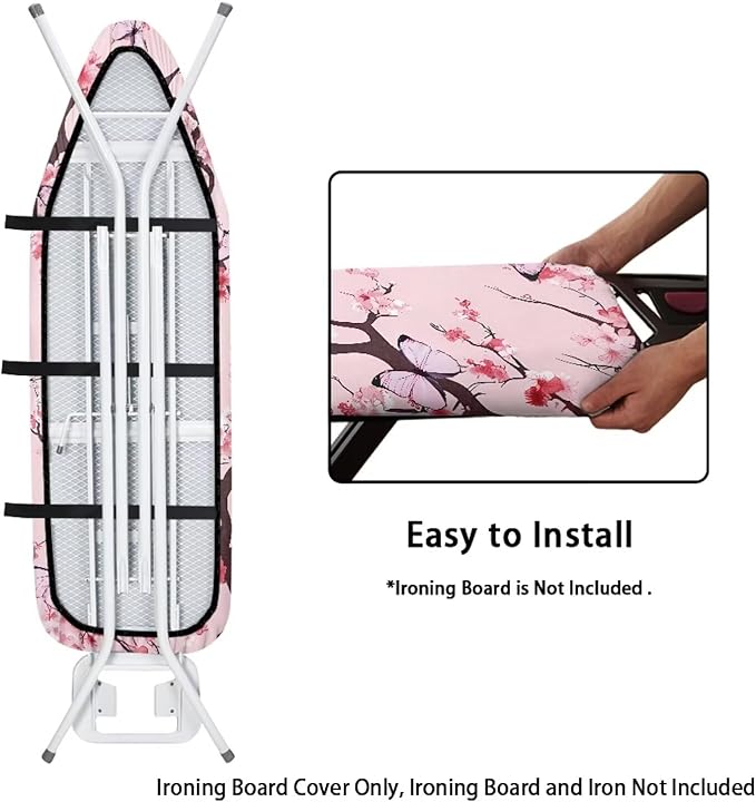 Ironing Board Cover Standard Size 15x54 inch, Hook and Loop Easy to Install and