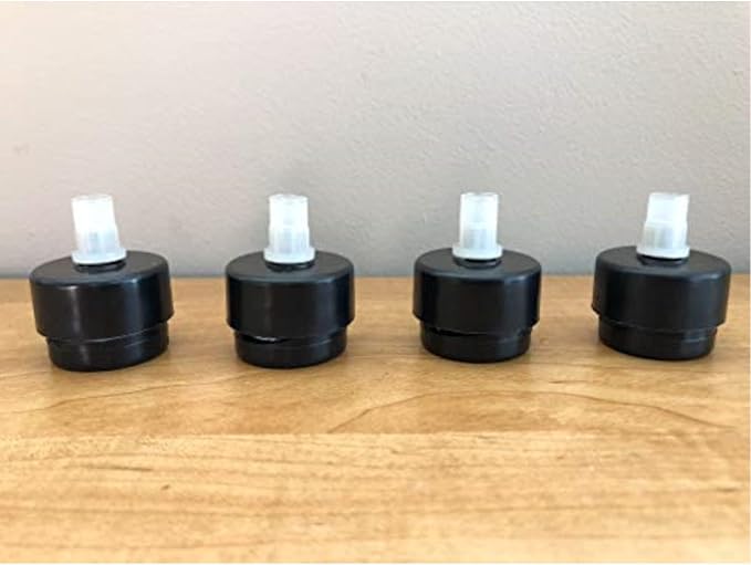 Shepherd Pack of 4 Self-Leveling Table Glides, 1/4" Threaded Stem