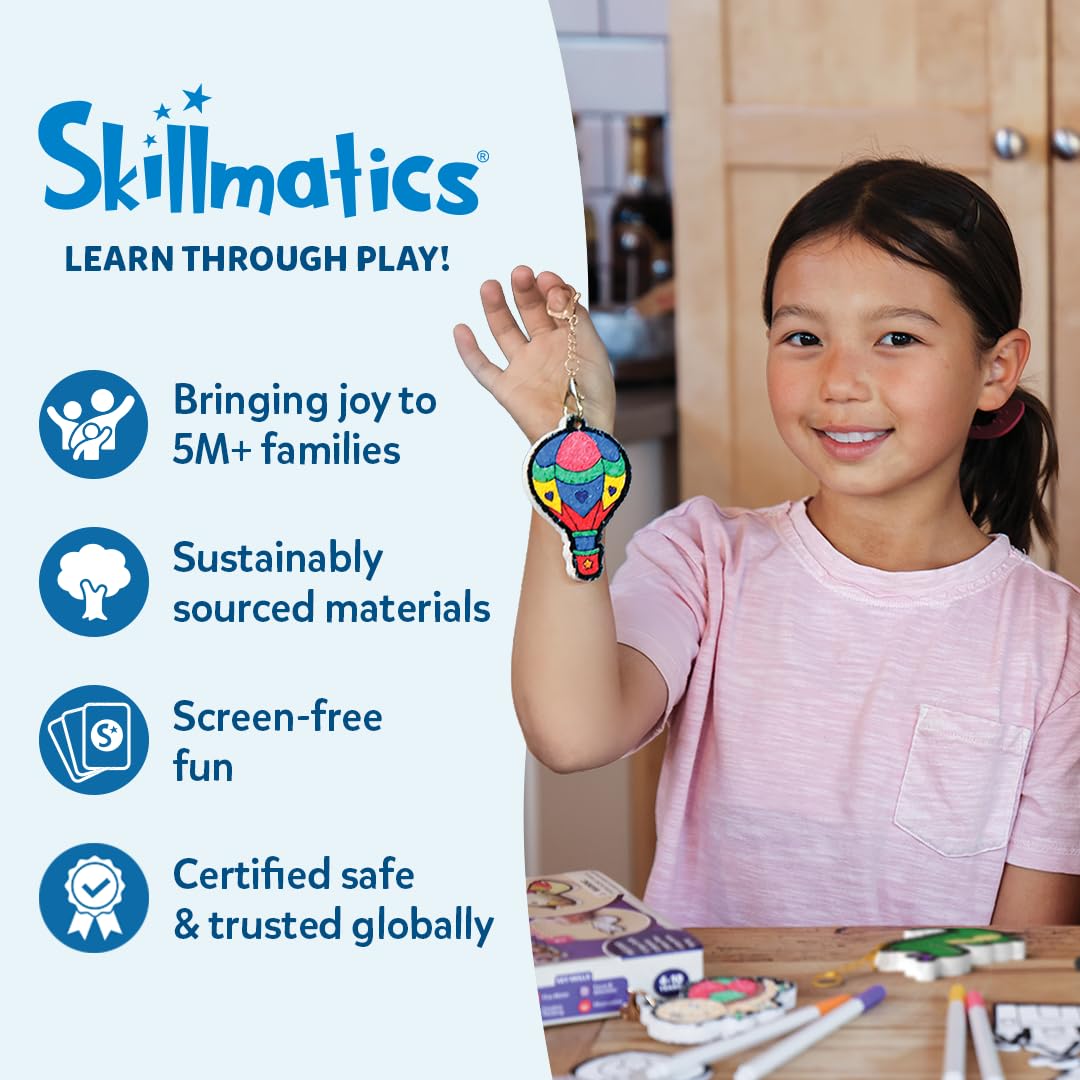 Skillmatics Poke-in Art - Disney Princesses, Mess-Free Fun for Kids, Screen-Free Entertainment, DIY Wood Craft Kits, Creative Activity, Gifts for Girls Ages 4, 5, 6, 7, 8, 9