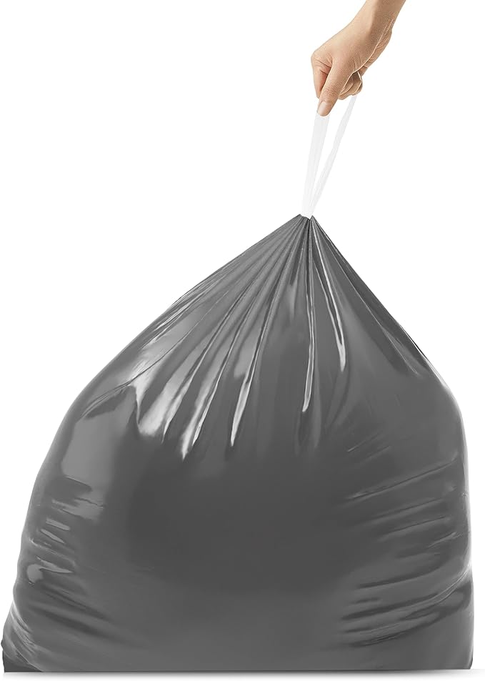 simplehuman Code M 200 Count, Genuine Odorsorb Custom Fit Liners, Drawstring