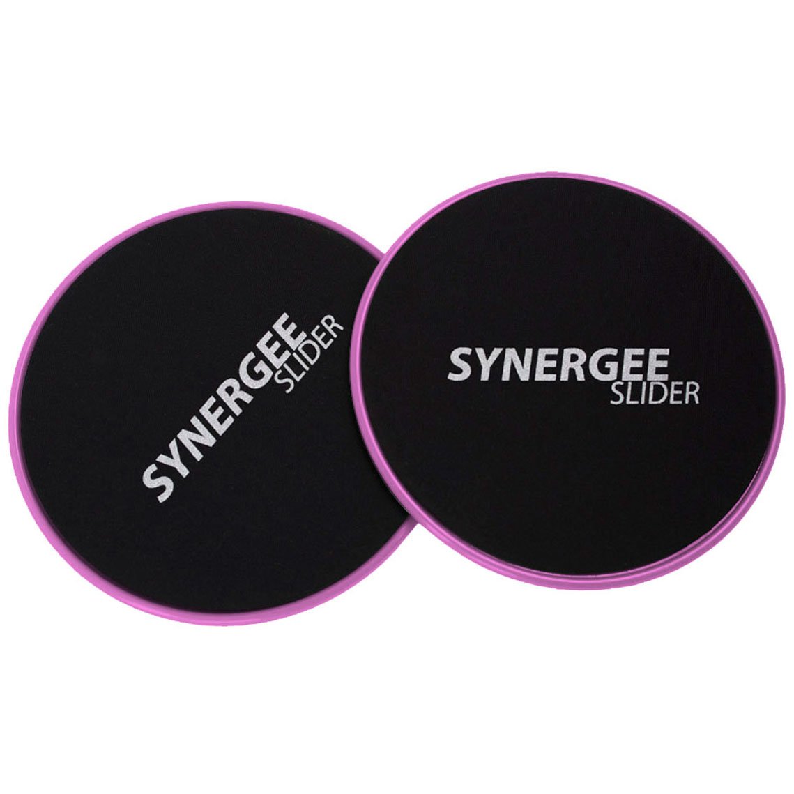 Synergee Power Pink Core Sliders. Dual Sided Use on Carpet or Hardwood Floors. Abdominal Exercise Equipment