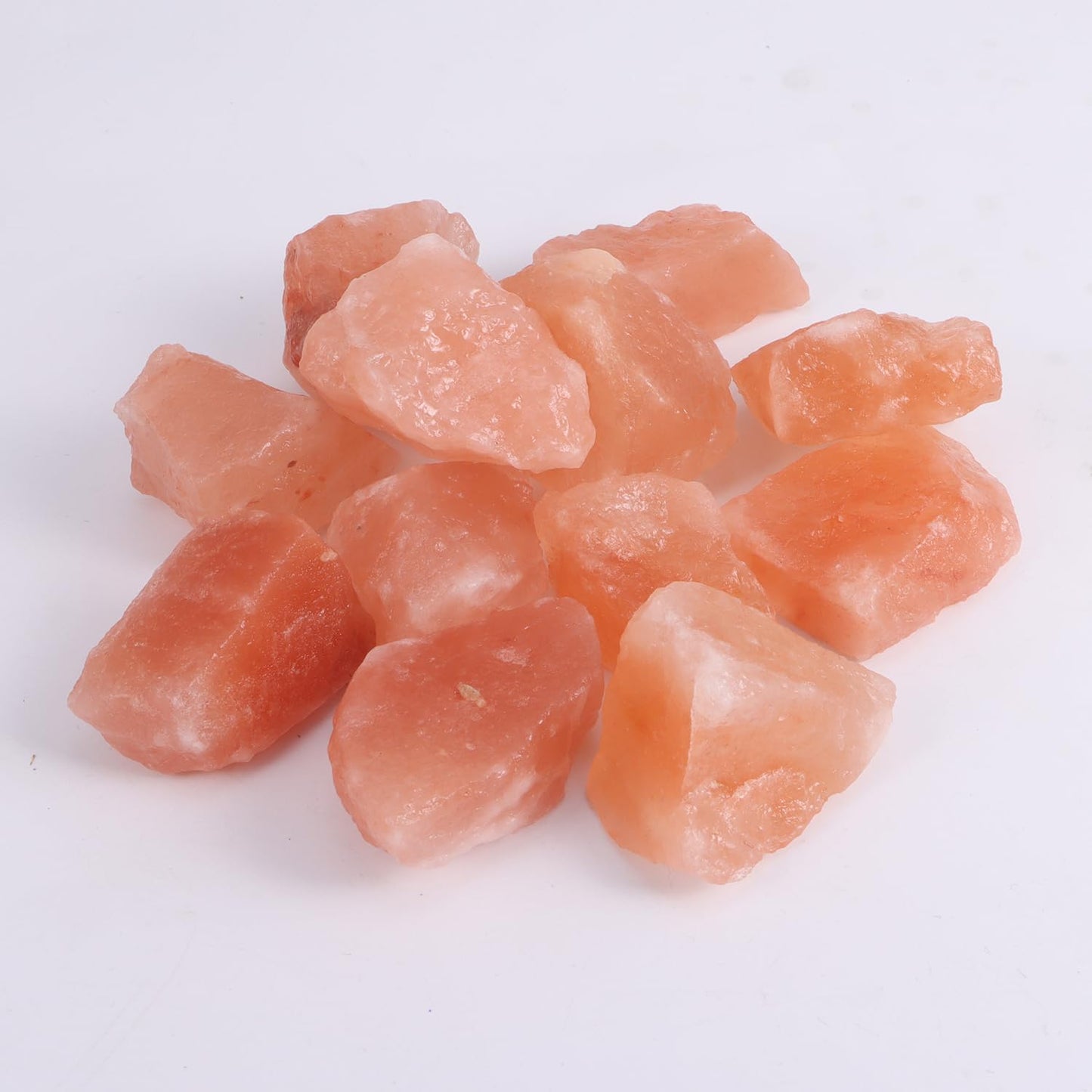 1 Lb Raw Himalayan Salt Stone Crystals, Healing Crystals Natural Rough Orange Salt Stones for Tumbling, Cabbing, Fountain Rocks, Decoration, Polishing, Wire Wrapping, Wicca & Reiki