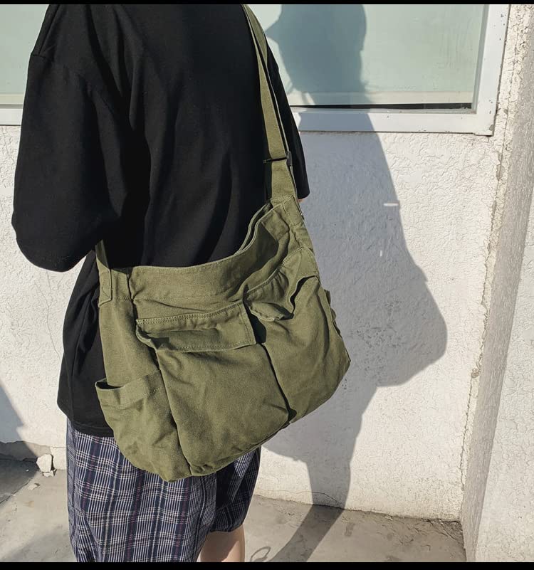 Sumleno Bohemian Hipster Hobo Boho Hippie Crossbody Bag Purse Canvas Sling Bag Aesthetic Tote Large Handbags Fairy Grunge Bag