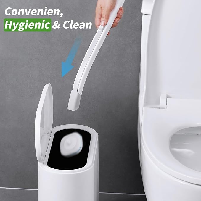oshang Disposable Toilet Brush 2 Pack- Toilet Bowl Cleaner, Toilet Cleaning