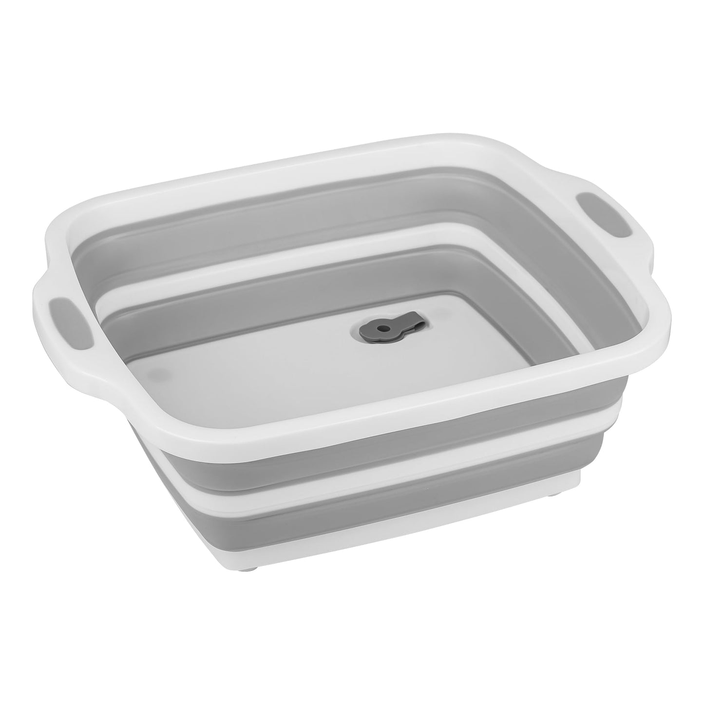 Space Saving Cutting Board, Collapsible Dish Tub with Draining Hole, Folding Chopping Board with Colander, 3 in 1 Multifunction Camping Sink for Washing Dish, Bowl, Vegetables and Fruit