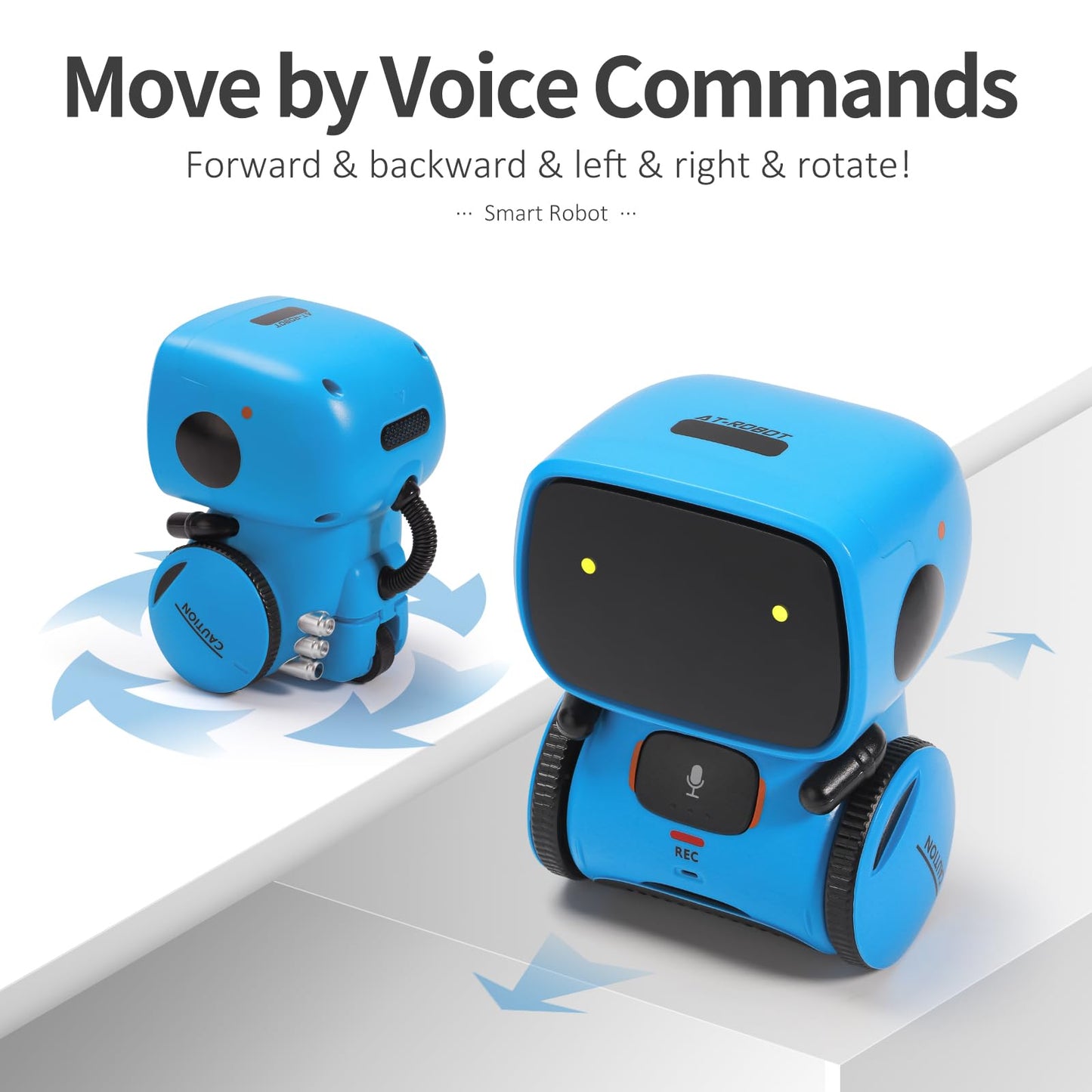 GILOBABY Kids Robot Toys, Interactive Toys Companion Smart Talking Robotic with Voice Control Touch Sensor, Dancing, Singing, Recording, Repeat, Birthday Gifts for Boys Ages 3+ Years (Blue)