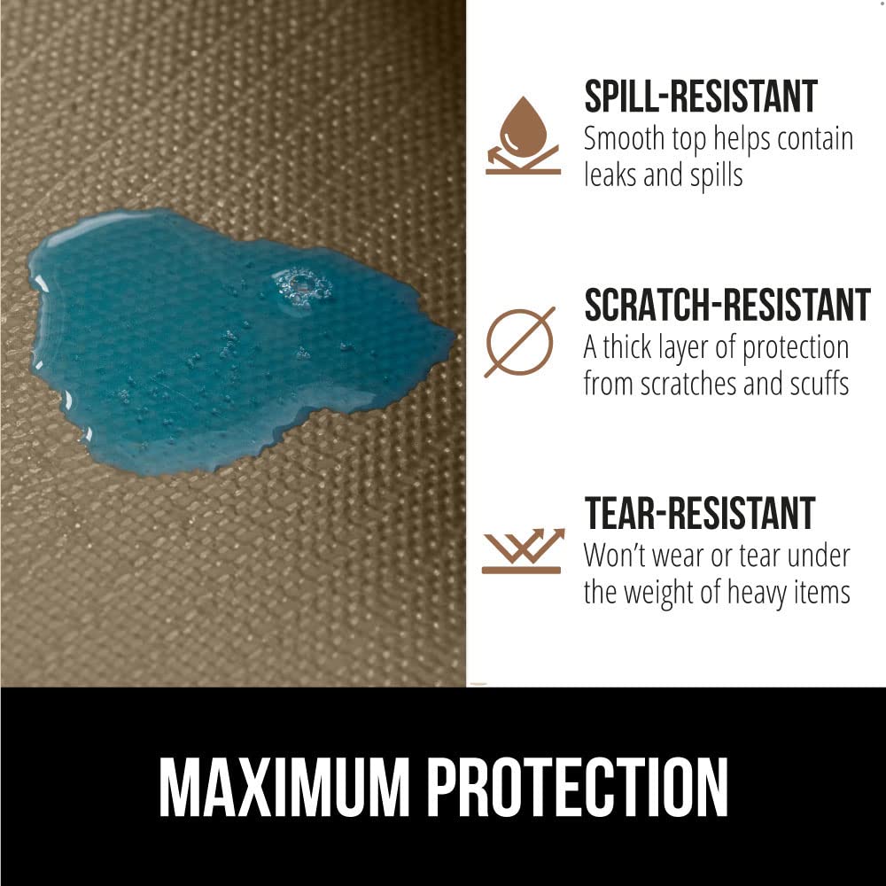 GORILLA GRIP Slip Resistant Drawer and Shelf Liner 2 Pack, Non Adhesive Water Resistant, Easy Clean and Trim, Smooth Surface Liners for Kitchen Cabinet, Shelves, Drawers, Pantry, 12 in x 20 FT, Beige