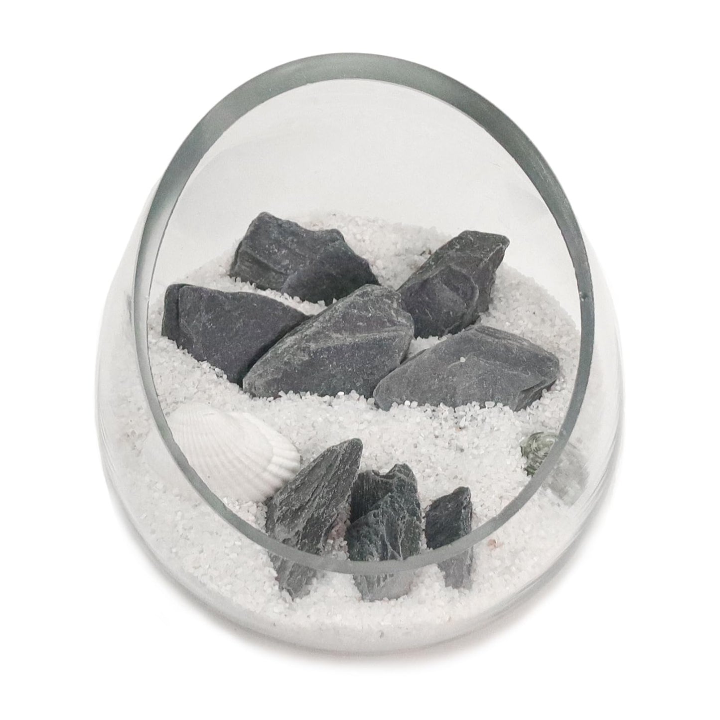 Lechloris 10lb Natural Slate Stone - 0.4-1.2 inch - Perfect Rocks for Aquariums, Fish Tank Decortion, Terrariums, Aquascaping-Miniature or Fairy Gardens, Landscaping Model, Model Railroads - Grey