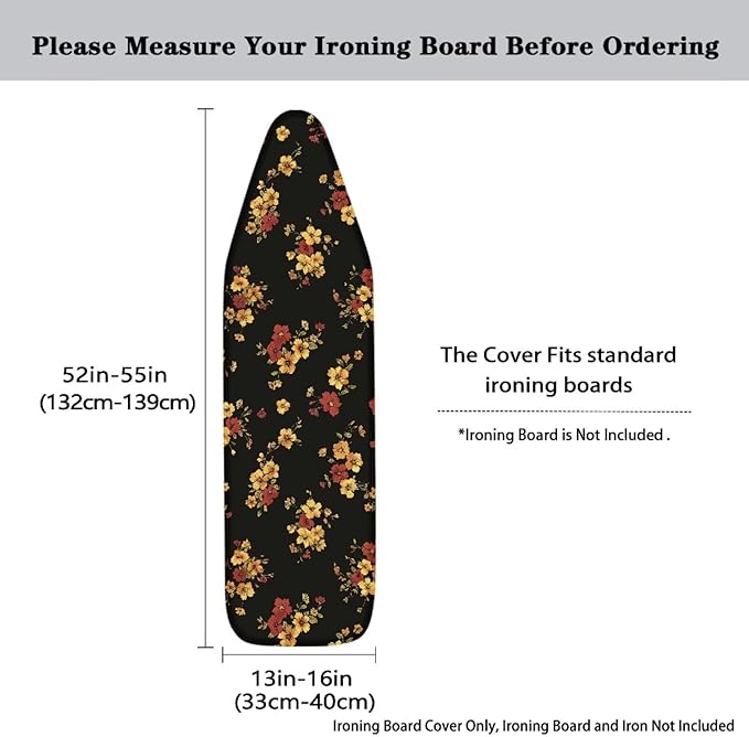 Floral Ironing Board Cover Elastic Edge