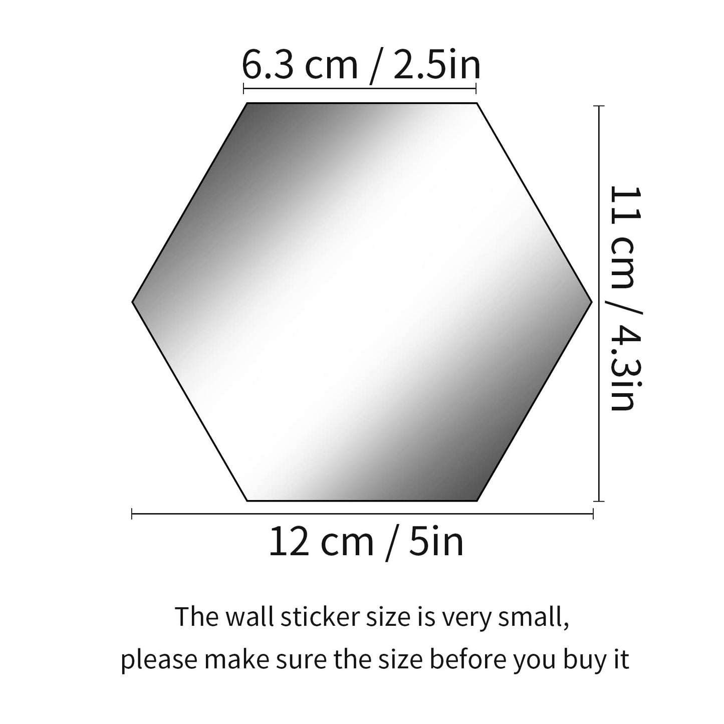 Shappy 24 Pieces Hexagon Mirror Wall Sticker Removable Acrylic Mirror Setting Wall Sticker Decal Honey Comb Decal for Living Room Bedroom Home Decor(12.6 x 11 x 6.3 cm)