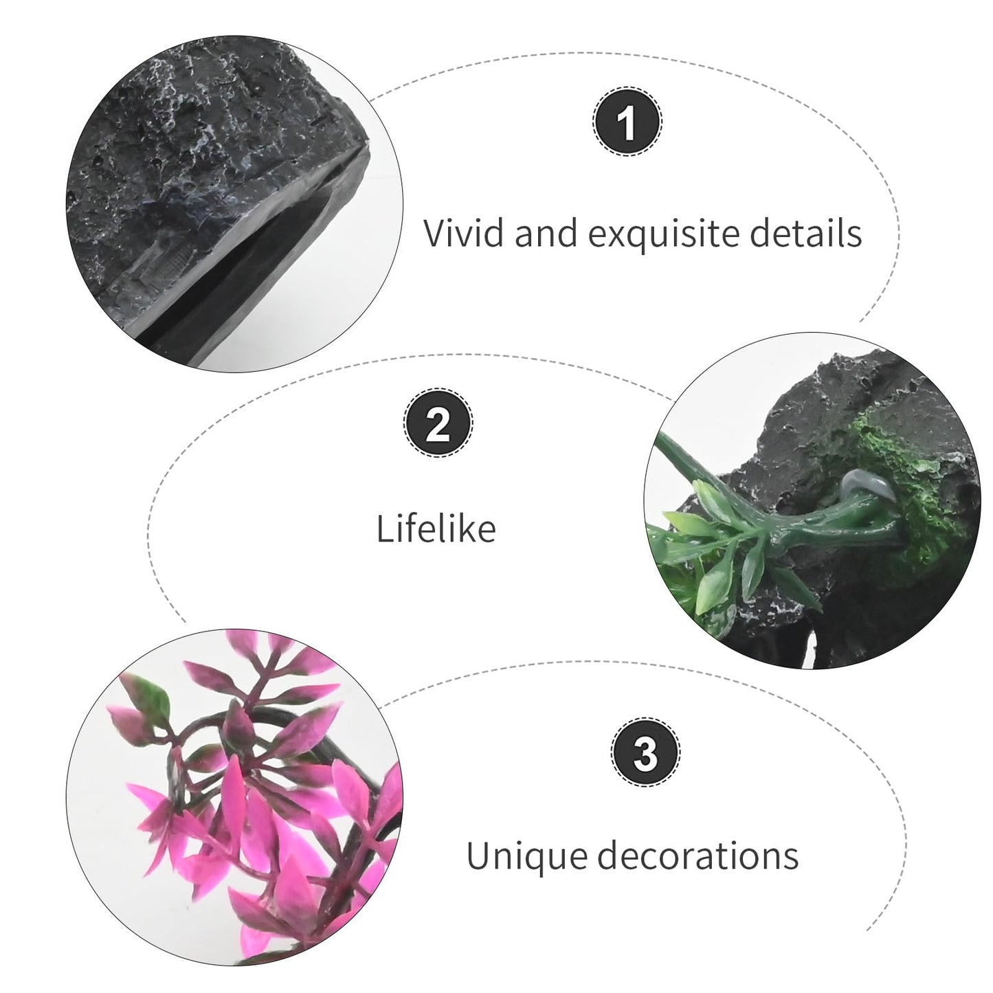 EATAKWARD Large Realistic Rock Decor for Fish Tanks, Resin Mountain Rock Decor, Enhances Tank Aesthetics and Fish Well-being, Easy to Clean