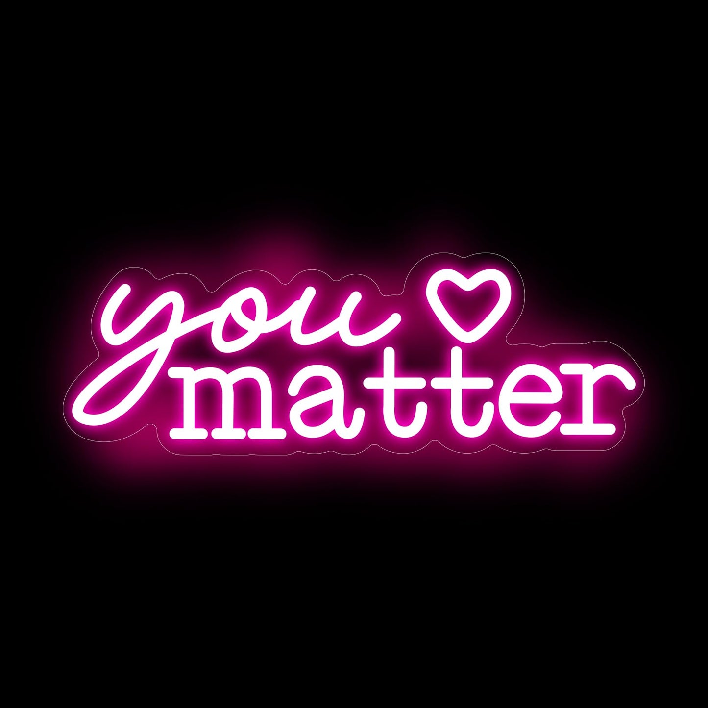 You Matter Neon Sign for Wall Decor, Positive Affirmation Art, Classroom Office Decor, Gift for Teacher, Encouraging Light, Pink Led Light for Bedroom, Club, Gifts For Birthday, Christmas Party Girls Gift
