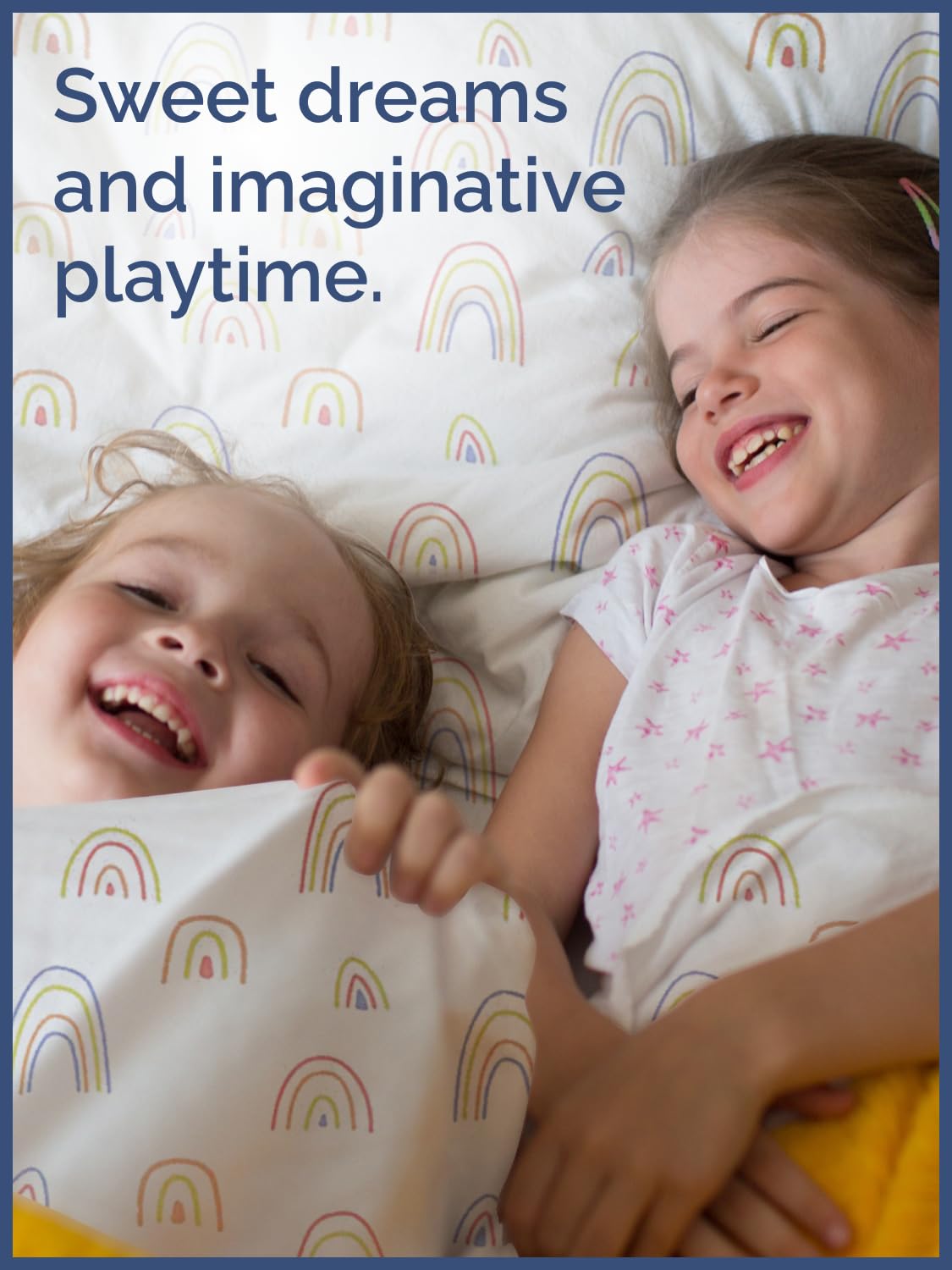 Kids Full Size Bed Sheet Set - 4 Piece Kids Loft Bed Sheets - Rainbow Cartoon Theme Bedding - Soft, Cute and Cozy - Breathable and Machine Washable - Colorful Bed Set for Boys, Girls, Teens & Toddlers