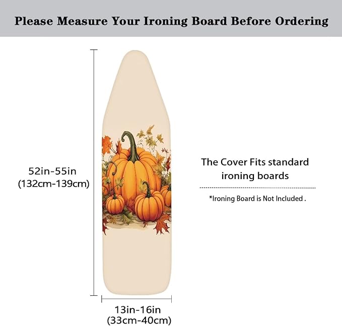 ZDCUSTOM Orange Pumpkins Ironing Board Cover 13x52 Inch Standard Ironing Board