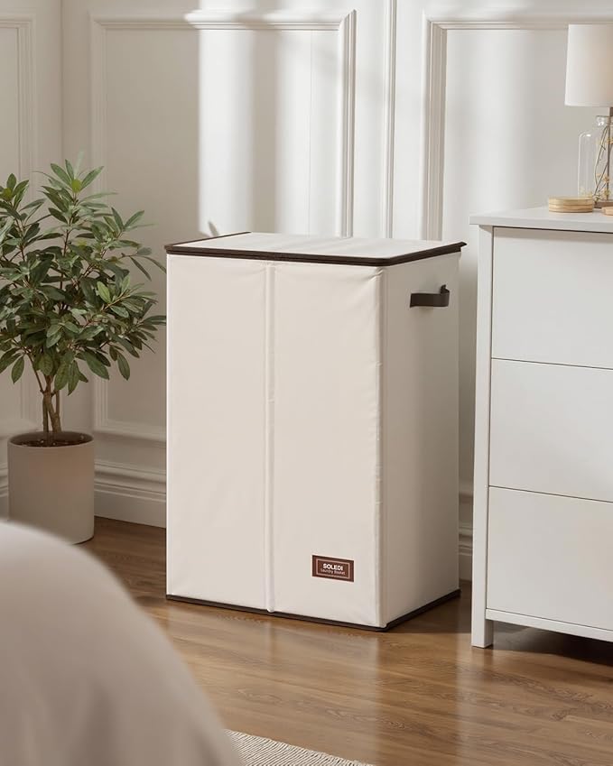 SOLEDI Laundry Hamper with Lid 130L Large & Tall Collapsible Laundry Basket