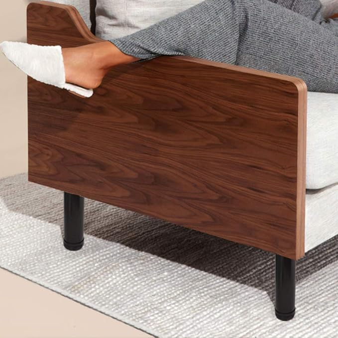 QLLY 6 Inch Adjustable Metal Coffee Table Legs, Heavy Duty Round Furniture Legs