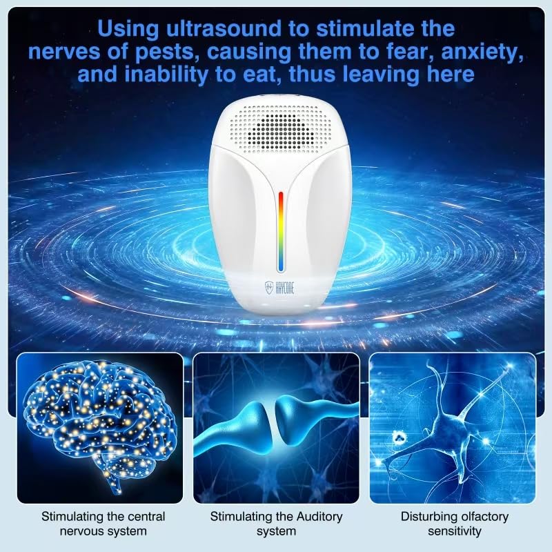 2024 Upgraded Ultrasonic Repeller & Insect Indoor Repeller,Ultrasonic and Repellent for Roach,Rodent,Mouse,Bugs,Mosquito,Mice,Spider,Ant,3 Mode Switching,6 Packs