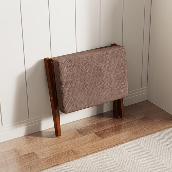 BAMBOOHOMIE Foldable Foot Stool Ottoman, Modern Foot Rest