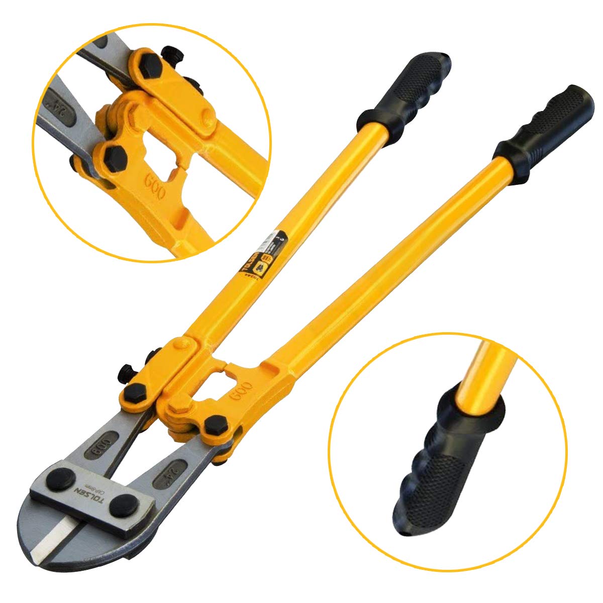 TOLSEN Bolt Cutters Heavy Duty, Bolt Cutter for Padlocks, Lock Cutter Heavy Duty Chain, Rods, Rivets, Locks and Wire Cutter - Ergonomic Non-Slip Handle Bolt Cutter (42")