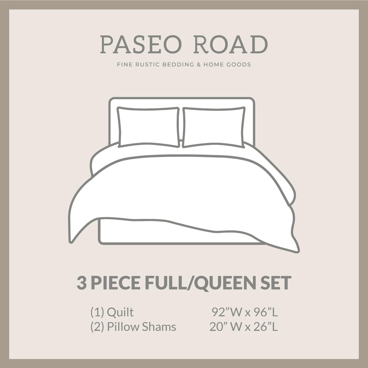 Paseo Road Patchwork Prairie 3 Piece Quilt Set with Pillow Shams, Queen Size, Cotton Reversible Bedding Set Western Farmhouse Style Luxury Bed Set, 1 Quilt, 2 Pillowcase