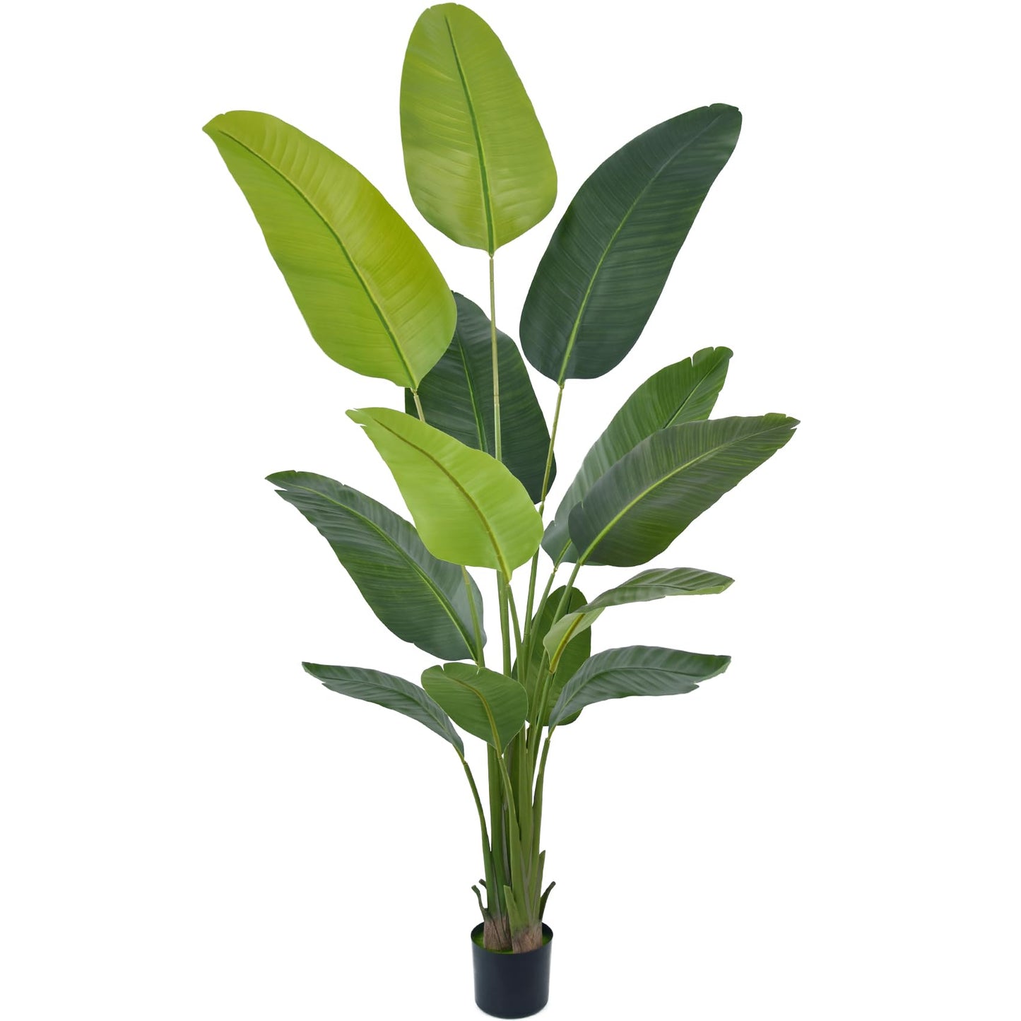 Artificial Bird of Paradise Tree 7.2FT(86in) Tall Faux Plant with Realistic 13 Leaves, Fake Tropical Floor Potted Artificial Plants for Home Office Living Room Indoor Decor (7.2feet,1Pack)
