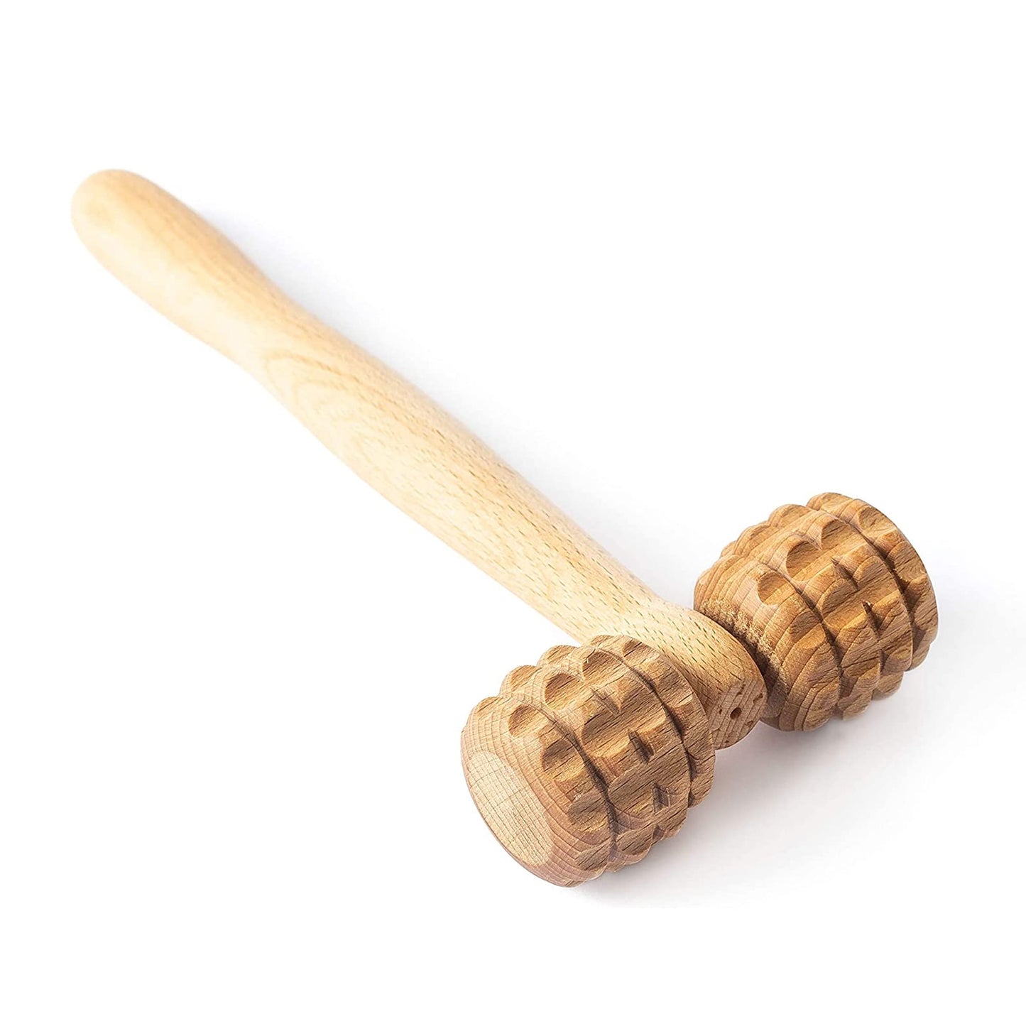 Tuuli Accessories - T-Shape Massage Roller, Body and Face Roller, Multi-Functional Facial Massager, Helps Ease Muscle Tension and Supports Skin Health, Wooden Roller Massager Tool