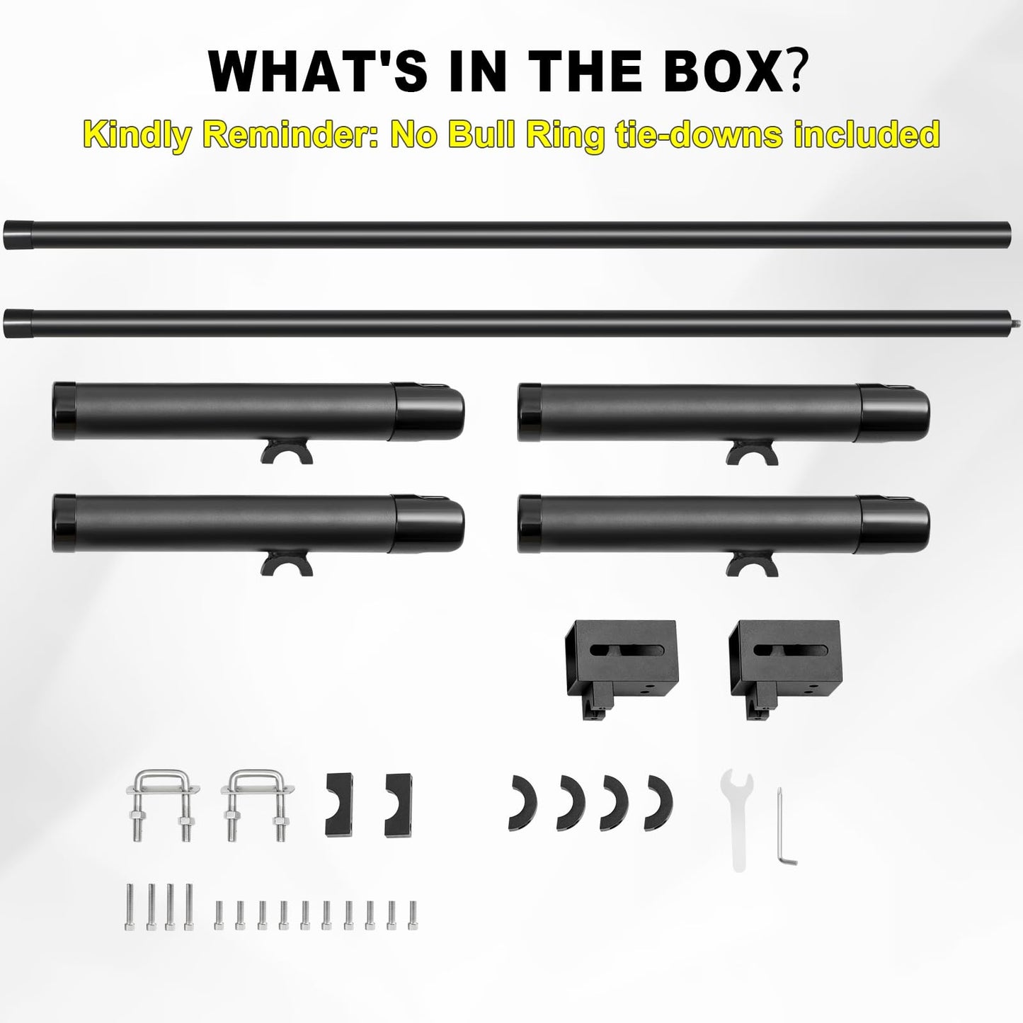 FEIMIRE Inshore Rod Holders for Truck Bed, Adjustable Rod Holder for Truck & SUV, All Aluminum Body with D Rings, 4 Rod Holder, Gifts Ideas for Men