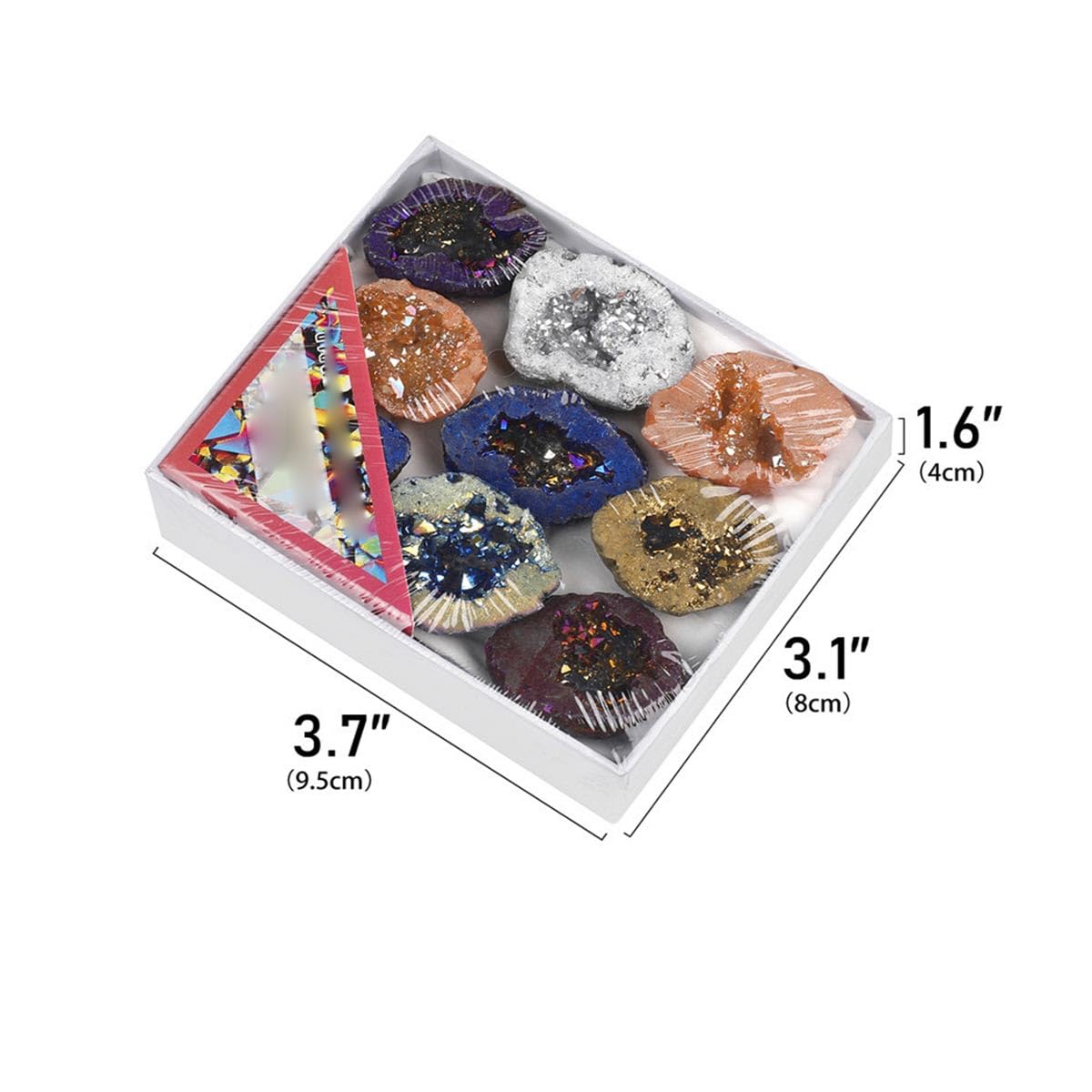 RuiJOTWAT 1 Set of Natural Stone Natural Agate Chips Quartz Crystal Dots DIY Gift