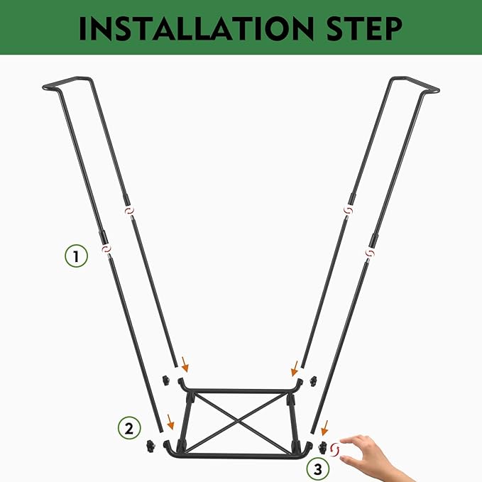 FEED GARDEN Trash Bag Holder, Outdoor Metal Leaf Bag Holder Stand, Garbage Bag