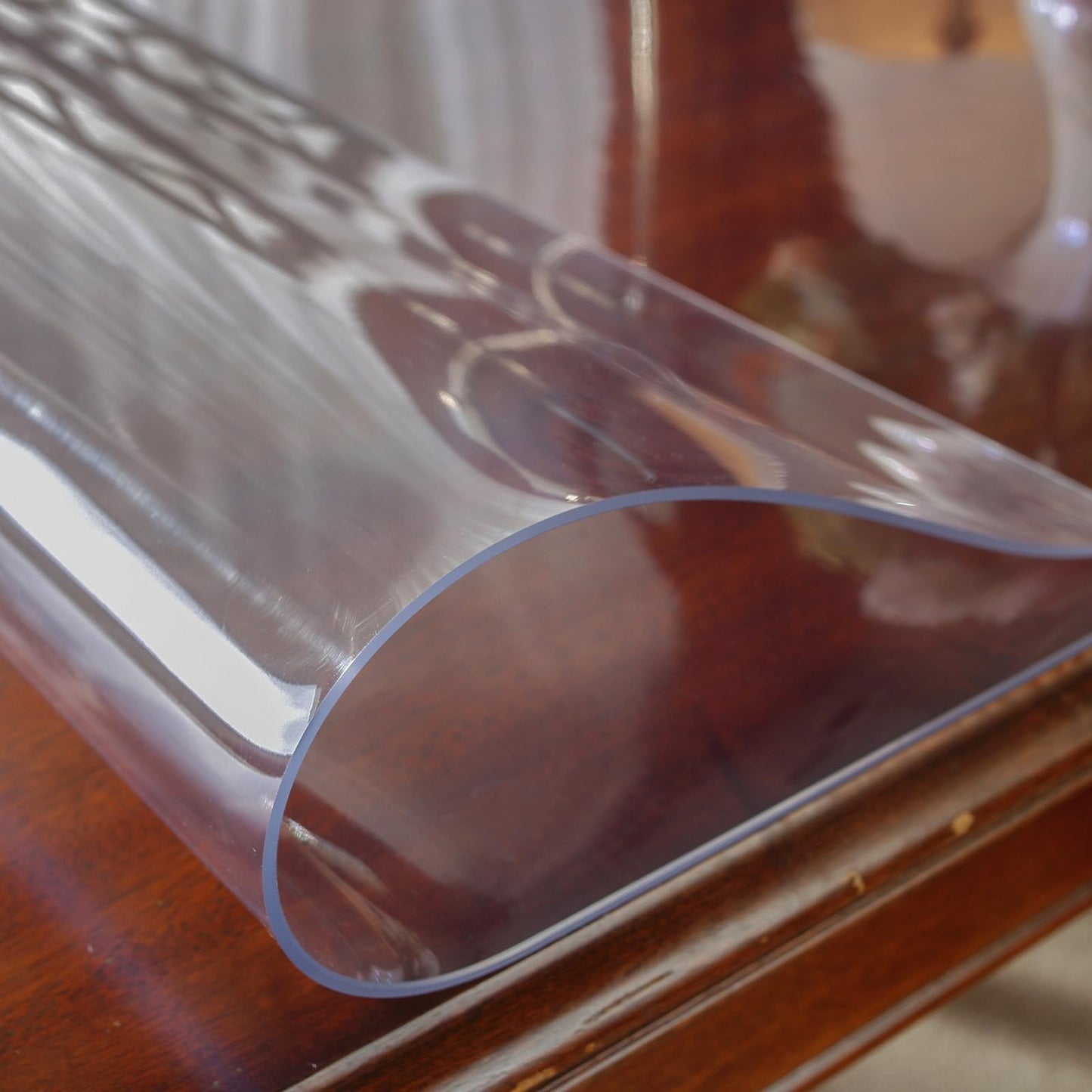OstepDecor Clear Table Protector 2mm Thick, 24 x 48 Inch Clear Table Cover Protector, Plastic Table Cover, Desk Protector Mat, Waterproof Desk Cover Pad for Coffee Table, Writing Desk, Dining Room