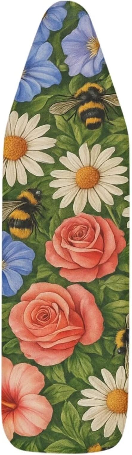 Rose Ironing Board Cover Non Stick Scorch Ironing Board Cover and Pad Standard