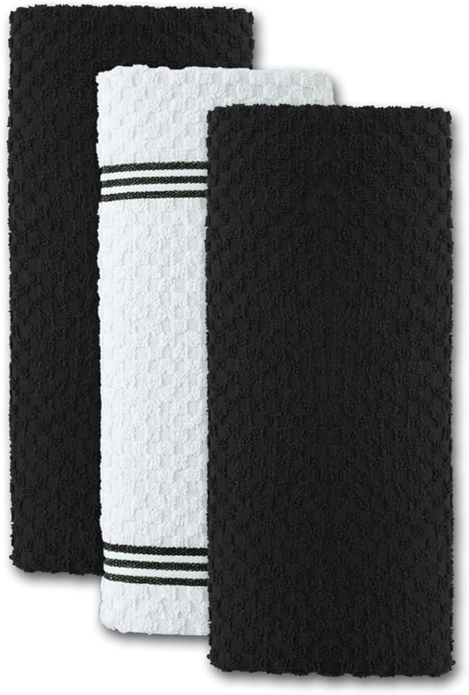 Infinitee Xclusives Premium Kitchen Towels – Pack of 3, 100% Cotton |15 x 25|