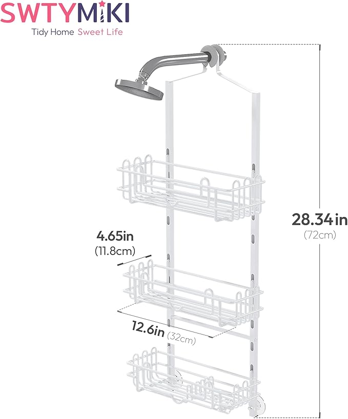 SWTYMIKI Shower Caddy Hanging Organizer