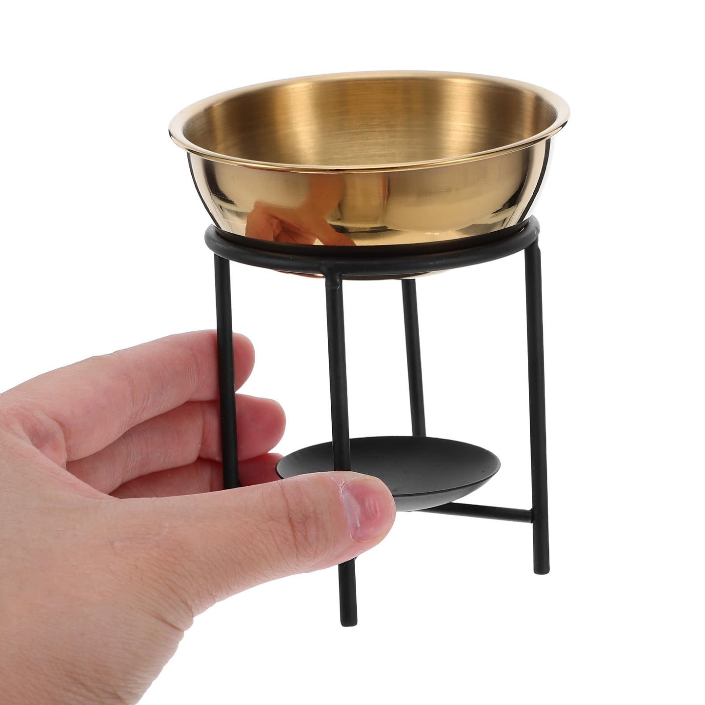 NUOBESTY Essential Oil Warmer with Stainless Steel Bowl Wax Melt Diffuser Oil Burner for Tealights Aromatherapy Burner for Meditation Room Accessories Modern Home Decor