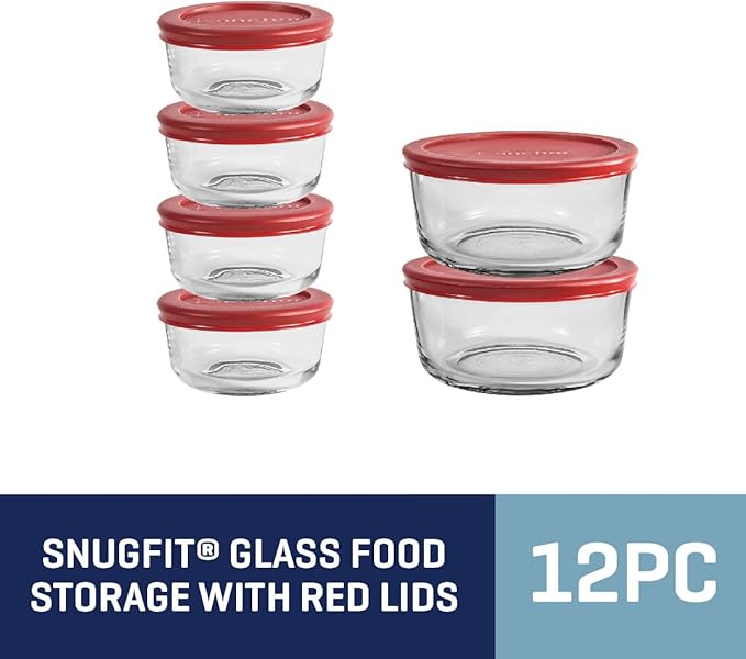 Anchor Hocking 12 Piece Glass Storage Containers
