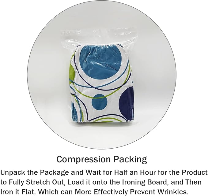 Ironing Board Cover and Pad Standard Size 15" x 54", 3 Pairs of Hook and Loop